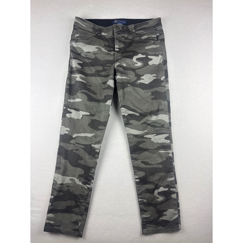 Democracy Ab solution Camo Pants Womens 10 Grey Slim Straight Stretch Military